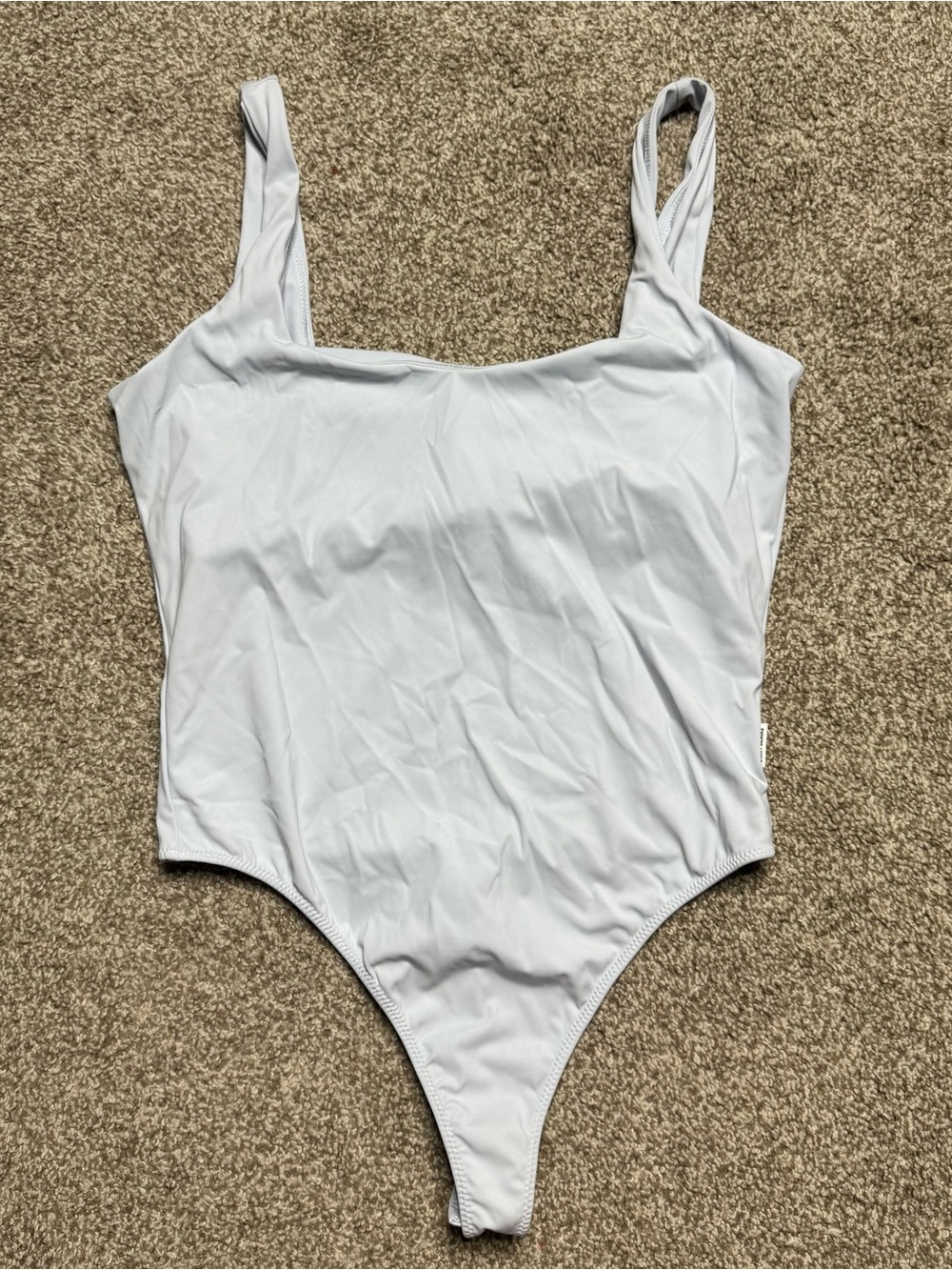 DKNY baby blue thong bodysuit
